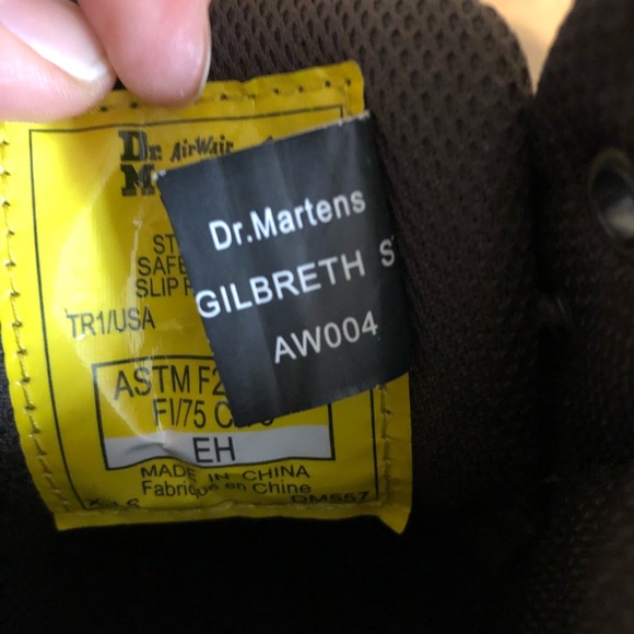 Dr Martens Gilbreth women’s steel toe brown leather work boot size 5 non-slip - Picture 7 of 8